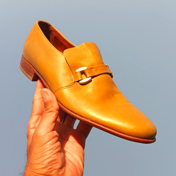 FLORSHEIM VINTAGE 70's GENUINE LUXURY LEATHER SLIP-ONS